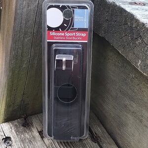 NIB silicone sport strap with stainless steel buckle